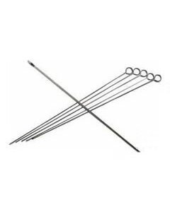 6-Piece Stainless Steel BBQ Skewer Set Silver 12inch