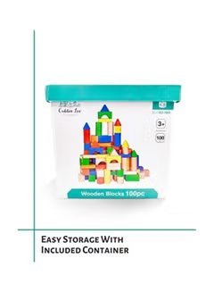 100-Piece Lee Premium Wooden Building Block Set - Image 2