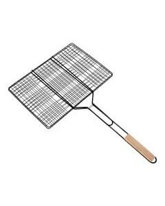 Foldable Portable Stainless Steel Barbecue Grill Indoor And Outoor Silver/Beige 43x30x70cm