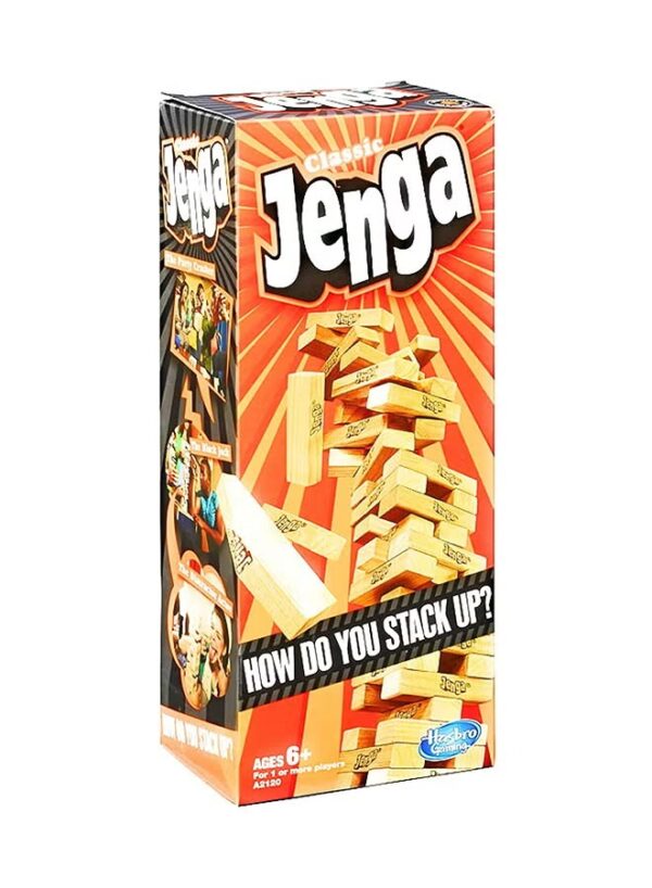Hasbro 54-Piece Classic Jenga Stacking Block Kit A2120 9.84 x 3.94 x 5.91 inch