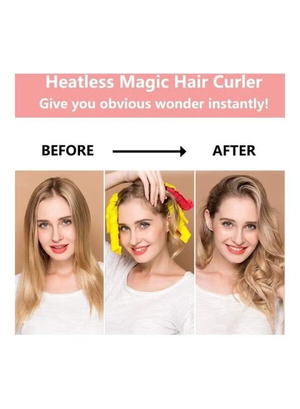 Generic Bjm 30-Piece Heatless Magic Hair Curlers Set Multicolour