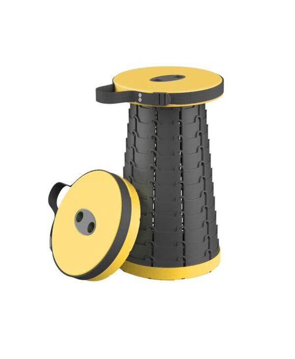Generic Bjm Portable Outdoor Retractable Telescoping Stool Yellow/black