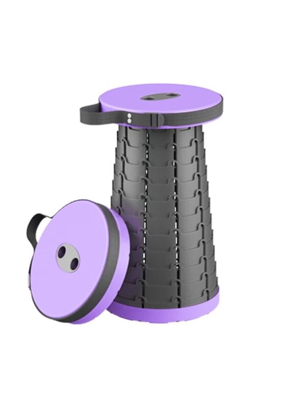 Generic Bjm Portable Outdoor Retractable Telescoping Stool Purple