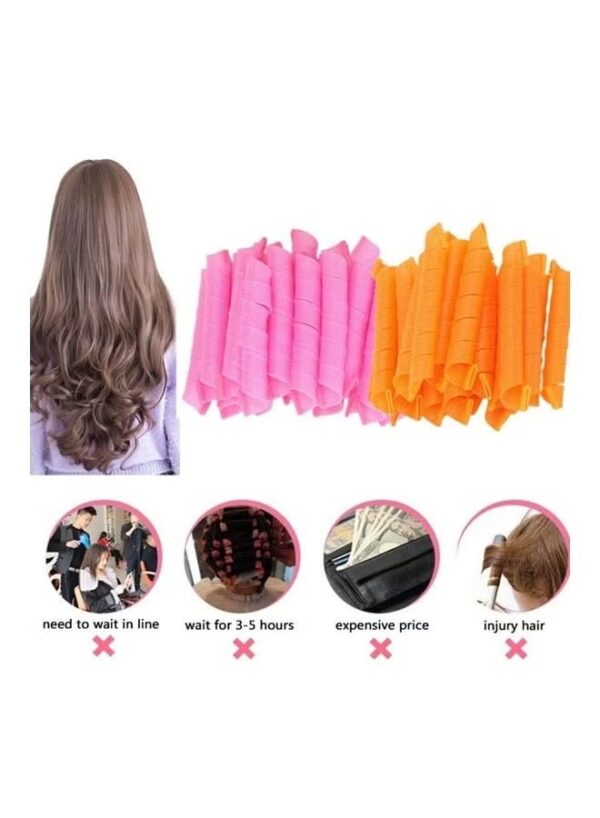 Generic Bjm 31-Piece Heatless Spiral Hair Curler Set Multicolour