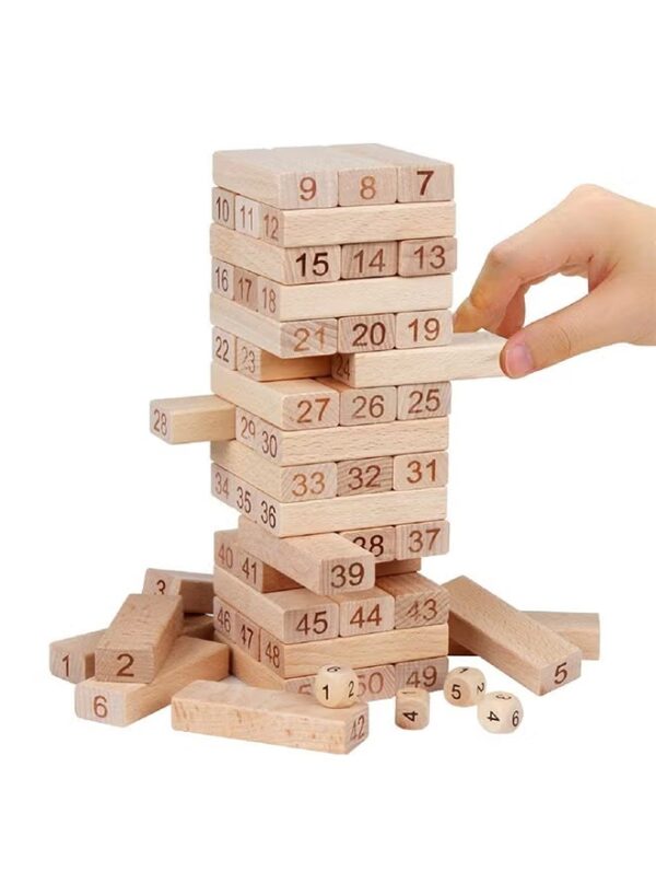 Jenga 54-Piece Wiss Stack Brain Teaser Toy Set