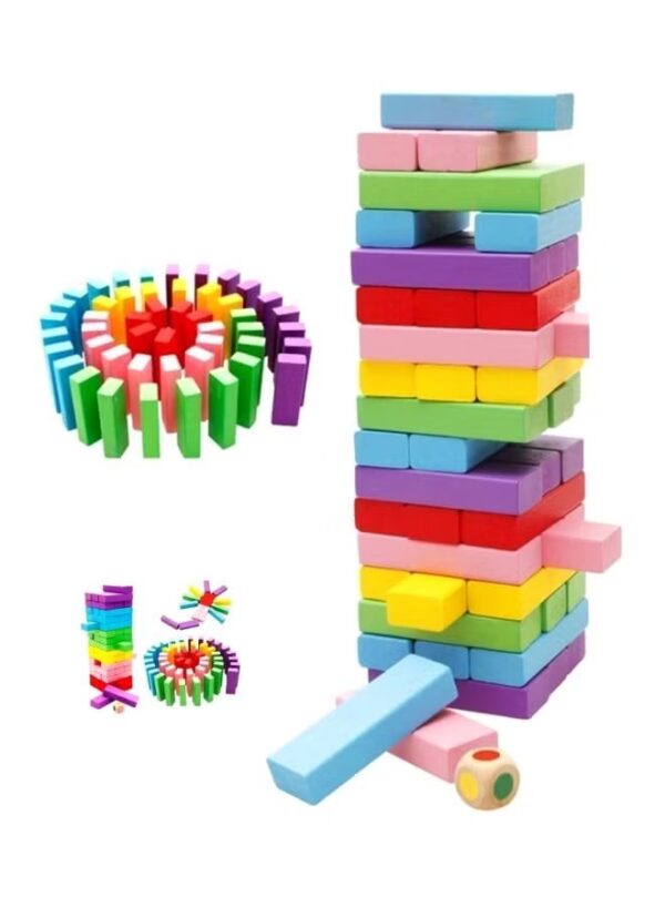 Generic Bjm 54-Piece Wooden Stacking Block Toy