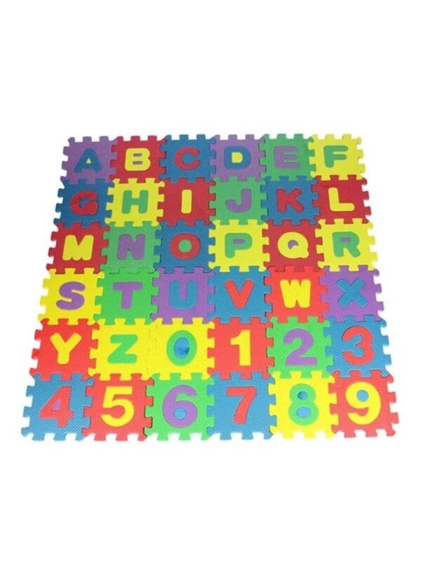 Generic Bjm 36-Piece Alphanumeric Educational Puzzle Blocks Mats