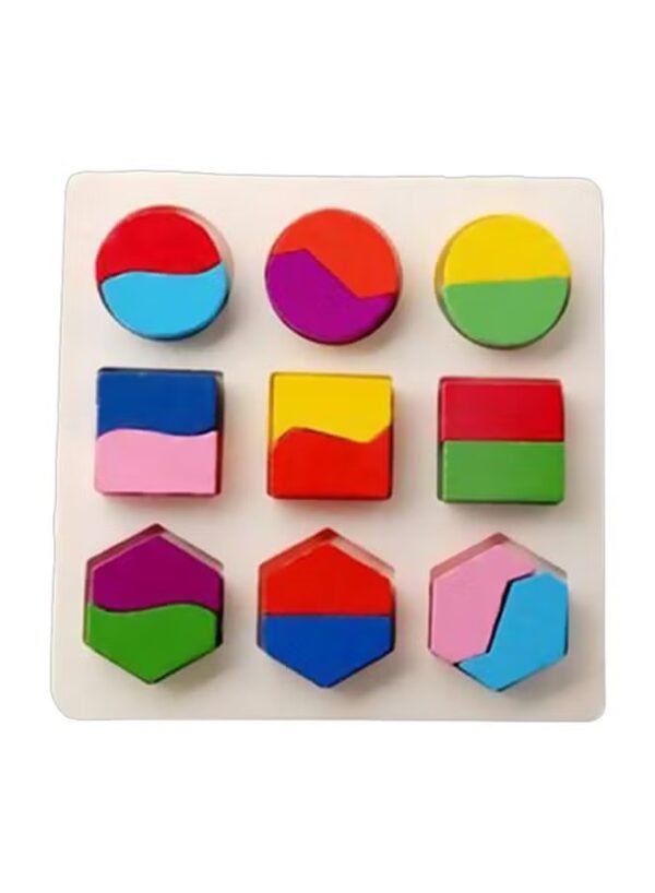 Generic Bjm Wooden Geometry Building Blocks Puzzle