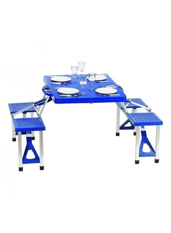 Generic Bjm Foldable Picnic Table Blue Standard