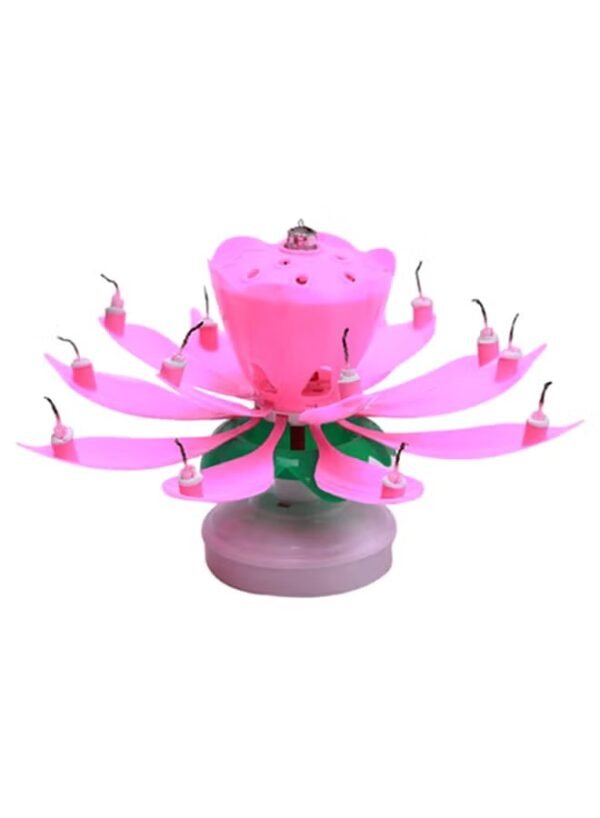 Generic Bjm Flower Shaped Rotating Musical Candle
