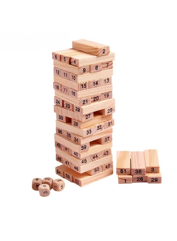 Unique 54-Piece Wooden Building Block Toy