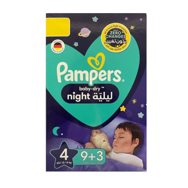 Pampers Baby-Dry Night 12 Diapers Size 4 9-14 Kg