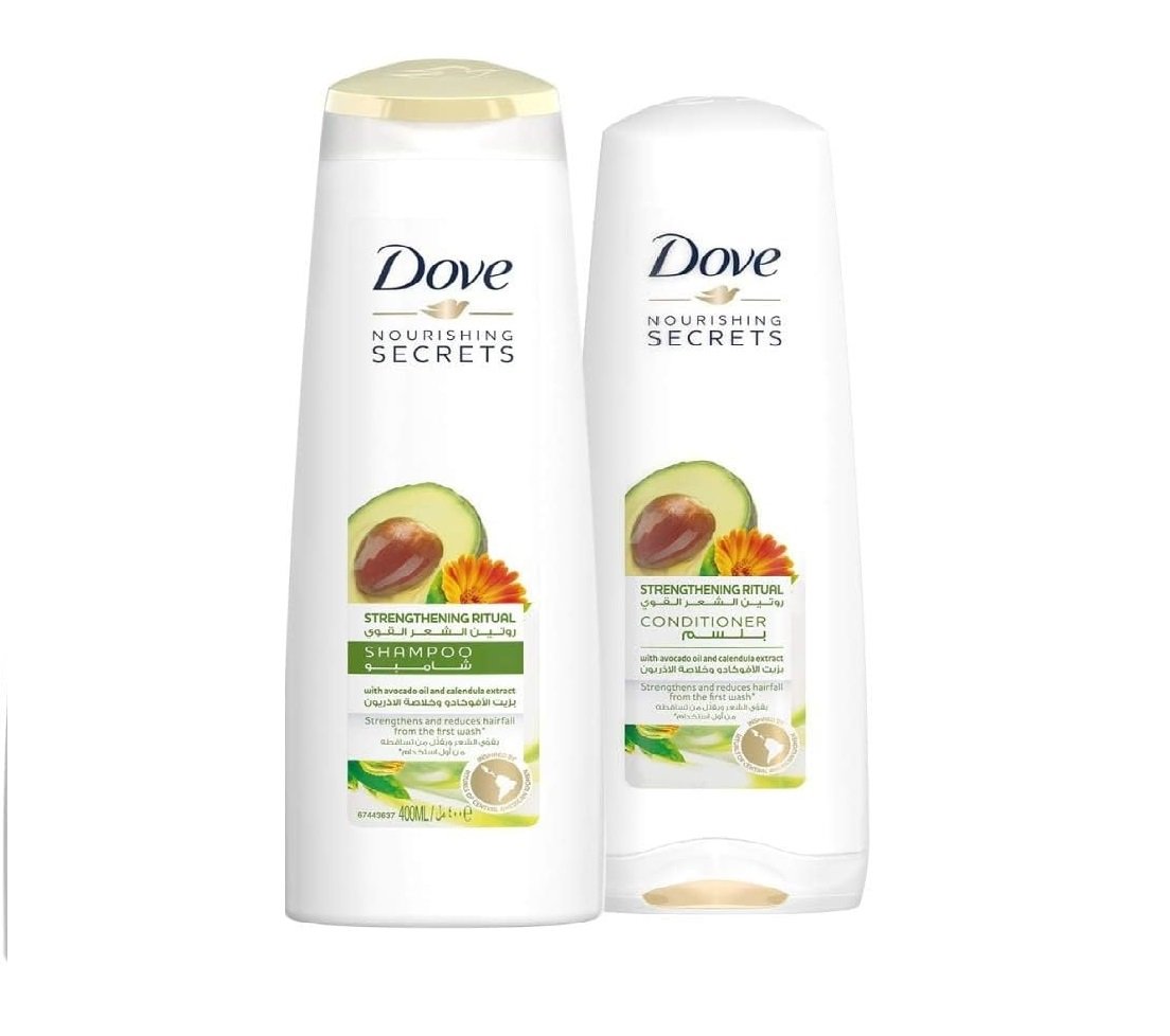 Dove Strengthening Ritual Shampoo Avocado Oil and Calendula Extract, 400 ml + Conditioner, 320 ml