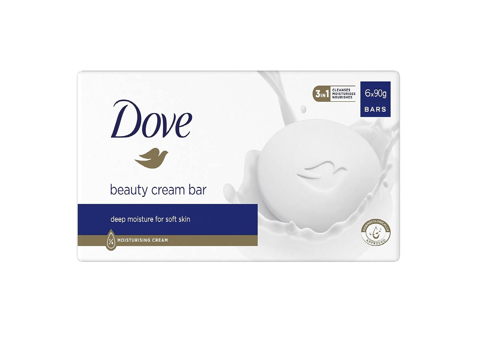 Dove Original Beauty Bar soap with Moisturising Cream 6 x 90 g