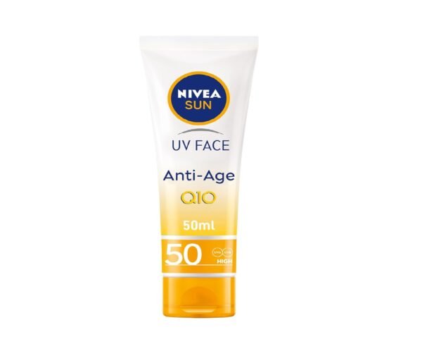 NIVEA SUN Face Cream, UV Anti-Age, SPF 50, Tube 50ml