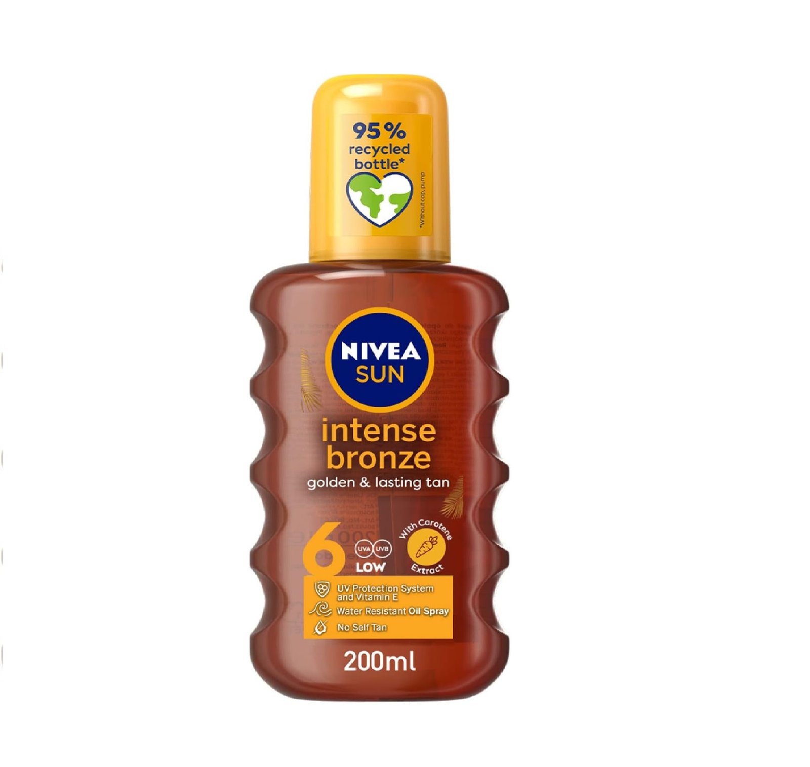 NIVEA SUN Tanning Oil Spray, Carotenne, Vitamine E & Jojoba Oil, SPF 6, 200ml