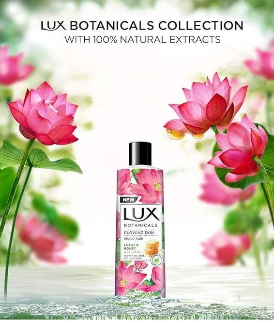 Lux Botanicals Body Wash, Glowing Skin, Lotus & Honey, with 100% natural extracts suitable for all skin types, 700ml - Image 2