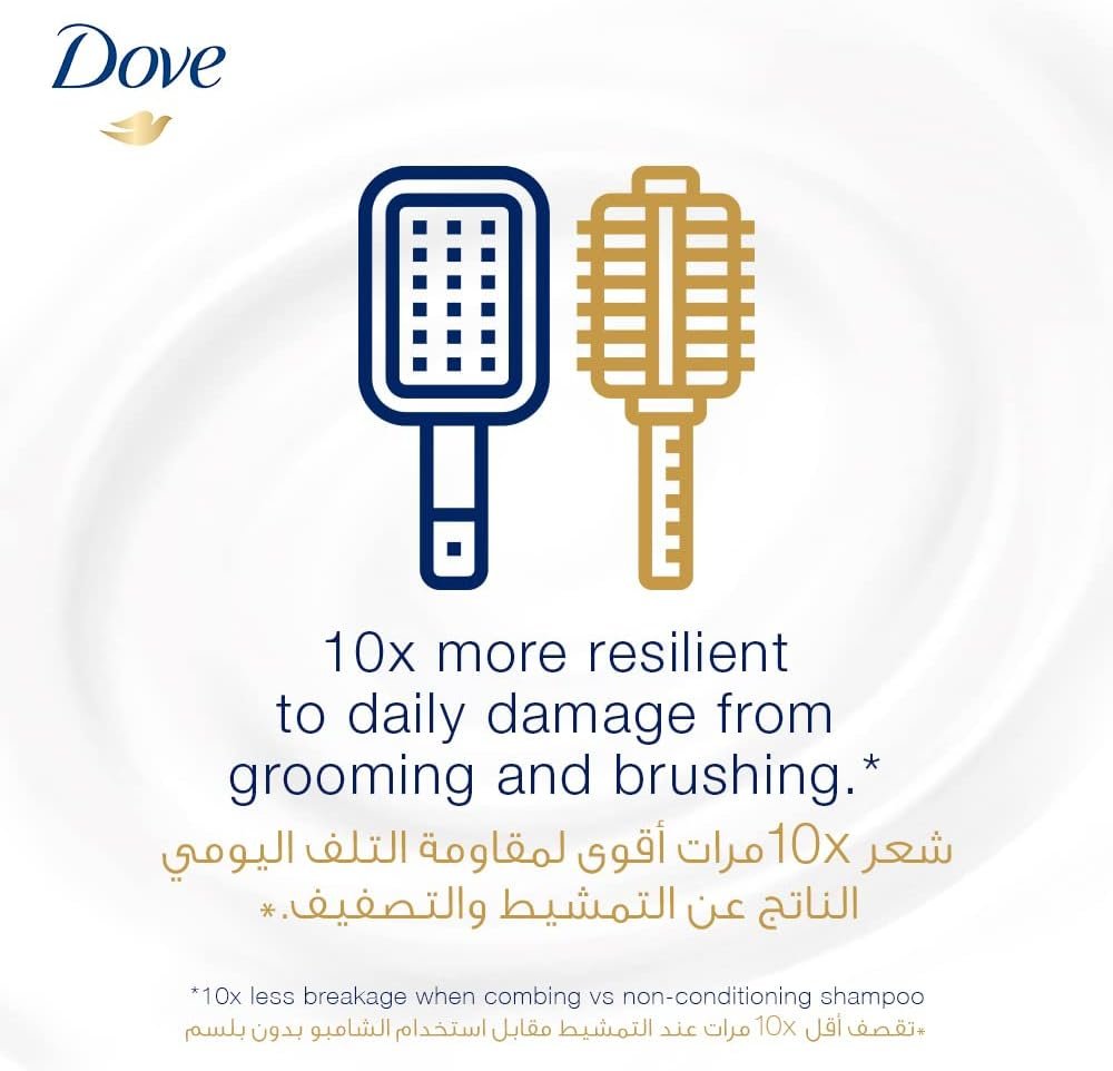 Dove Shampoo for frizzy and dry hair, Nourishing Oil Care, nourishing care for up to 100% smoother* hair, 1000ml - Image 5