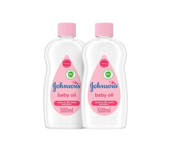 Johnson's Baby Oil, 500ml, Pack of 2, 469.08 grams