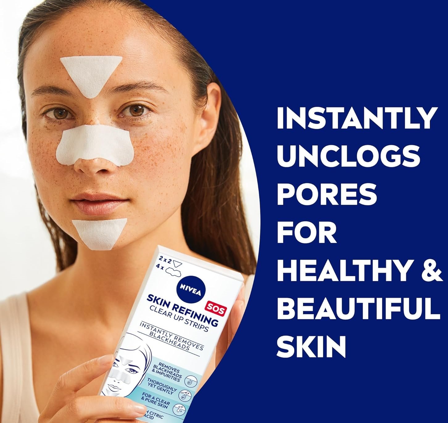 NIVEA Face Strips, Skin Refining Clear-Up, Citrid Acid, 6 strips - Image 3