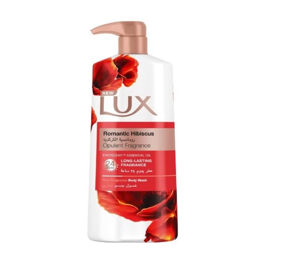 Lux Perfumed Body Wash Romantic Hibiscus for 24 Hours Long Lasting Fragrance, 700 ml