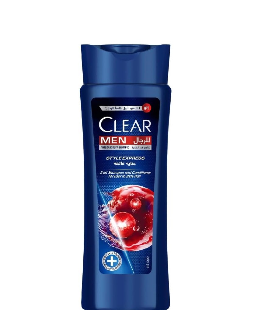 CLEAR 2in1 Shampoo & conditioner for men, anti dandruff shampoo, Style Express, 100% dandruff-free hair & nourished scalp, 200ml