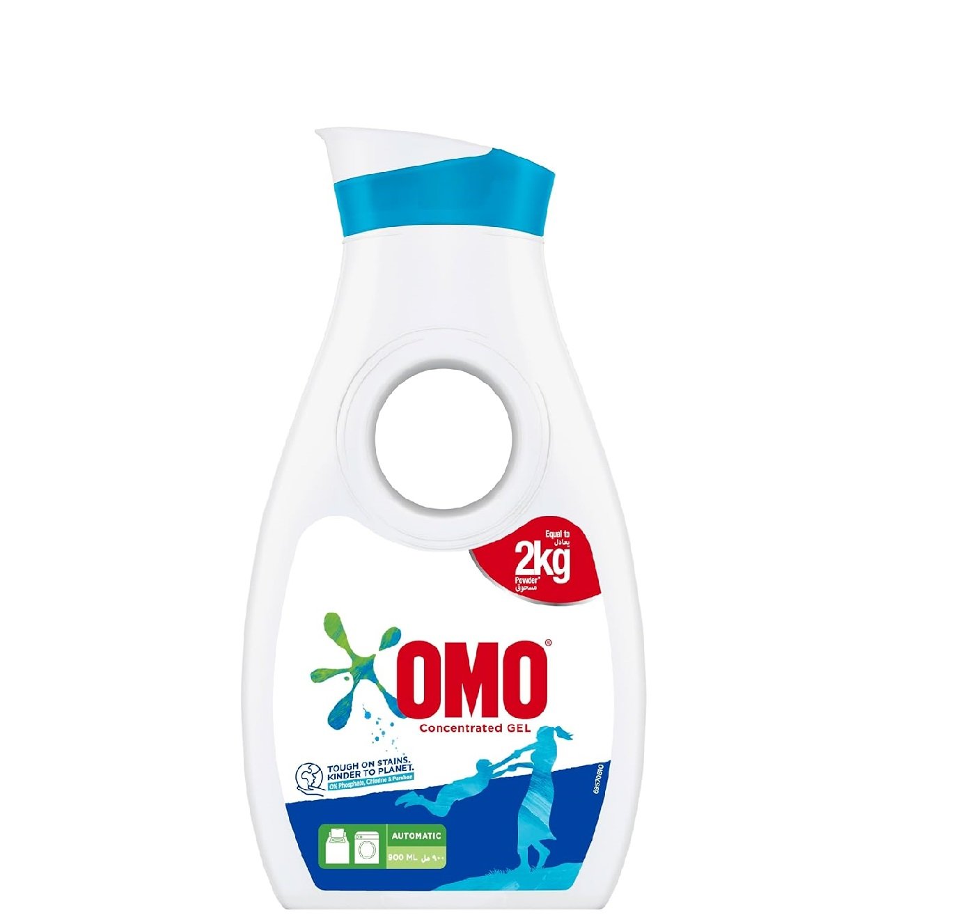 Omo Automatic Liquid Laundry Detergent, for 100% effective stain removal, 900ml