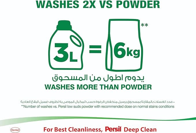 Persil Power Gel Liquid Laundry Detergent, Deep Clean Technology for Perfect Cleanliness And Long-Lasting Freshness, Rose, 2.9L - Image 4