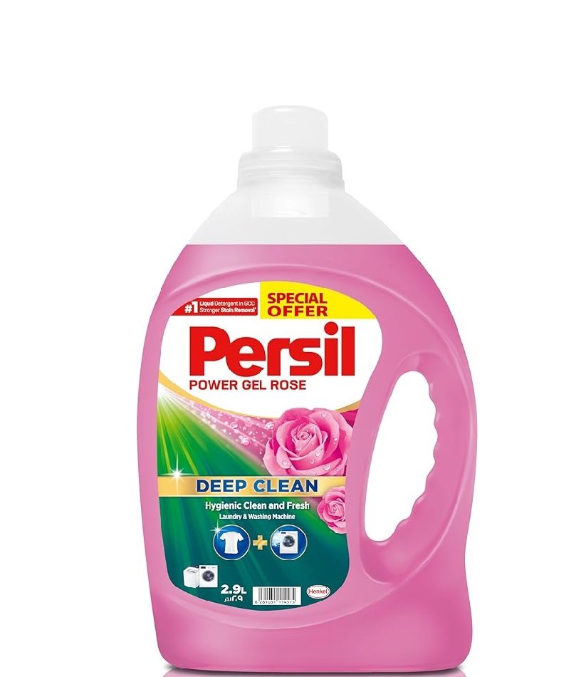 Persil Power Gel Liquid Laundry Detergent, Deep Clean Technology for Perfect Cleanliness And Long-Lasting Freshness, Rose, 2.9L