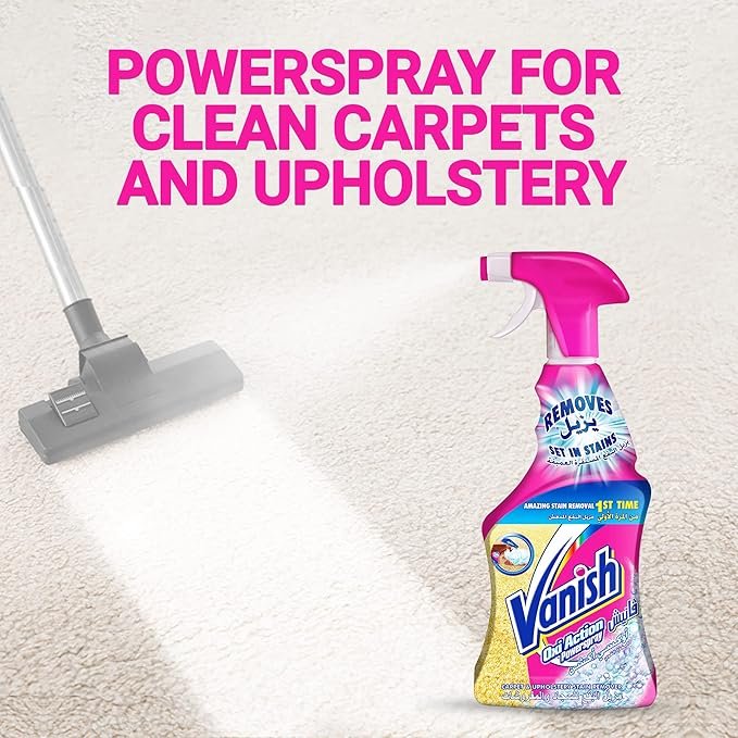 Vanish Carpet Cleaner & Upholstery, Oxi Action Stain Remover Trigger Spray, 500ml - Image 2