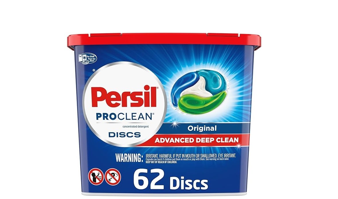 Persil Discs Laundry Detergent Pacs, Original Scent, High Efficiency (HE) Compatible, Laundry Soap, 62 Count