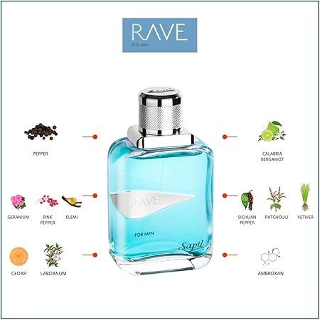 Sapil Rave for Men Eau De Toilette 100ml - Image 3