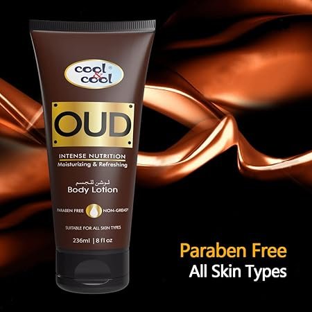 Cool & Cool Oud Body Lotion | Non Greasy & Paraben Free, 236ml - Image 3