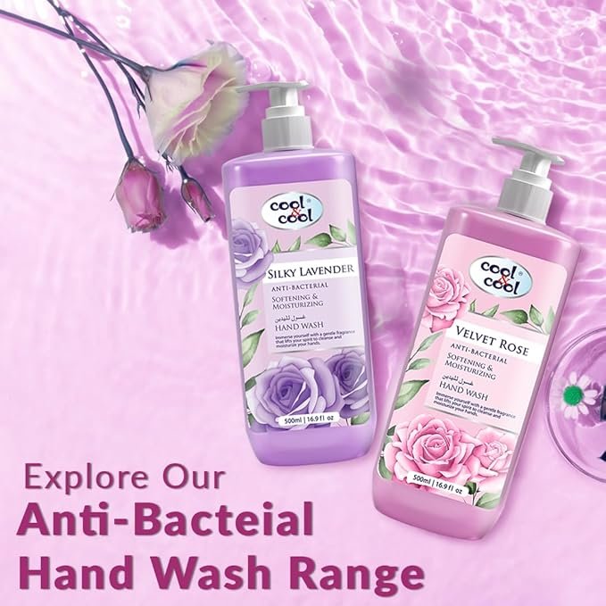 Cool & Cool Silky Lavender- 500Ml - Anti-Bacterial,Skin-Softening & Moisturizing Liquid Hand Wash - Image 5