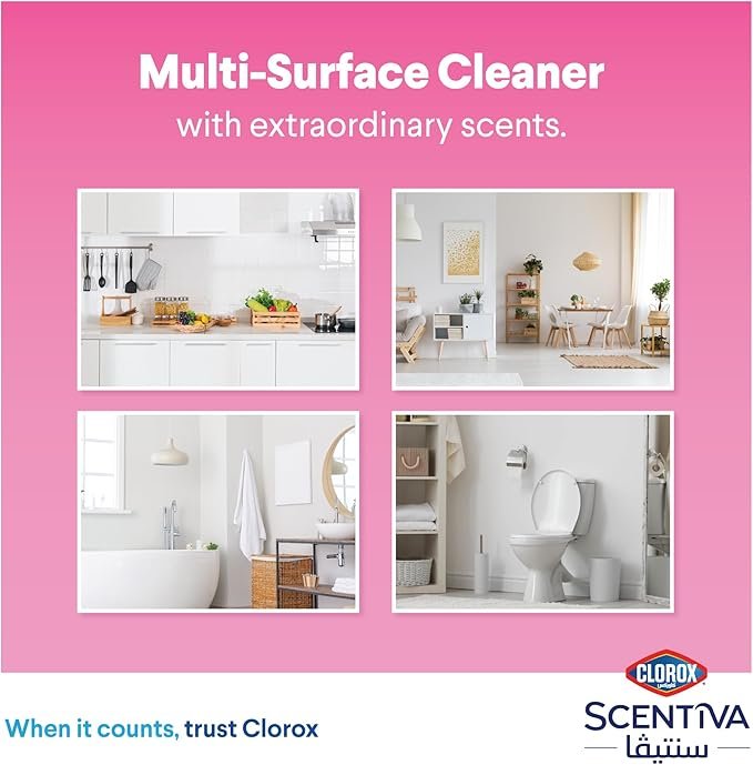 Clorox Scentiva Multi-Surface Cleaner 500ml, Japanese Spring Blossom, Bleach Free Disinfectant Spray - Image 4