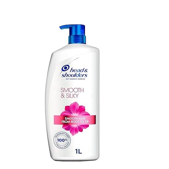 Head & Shoulders Smooth & Silky Anti-Dandruff Shampoo For Dry Frizzy Hair, 1000ml