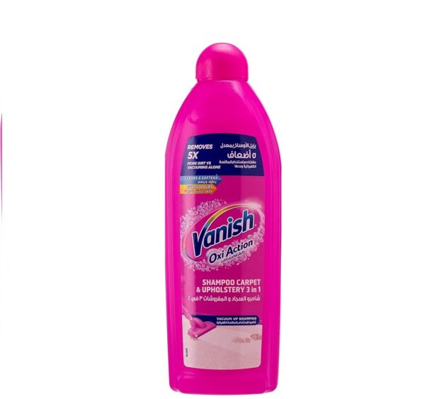 Vanish Carpet and Upholstery Stain Remover Shampoo, Removes 5X More Dirt, 1 L