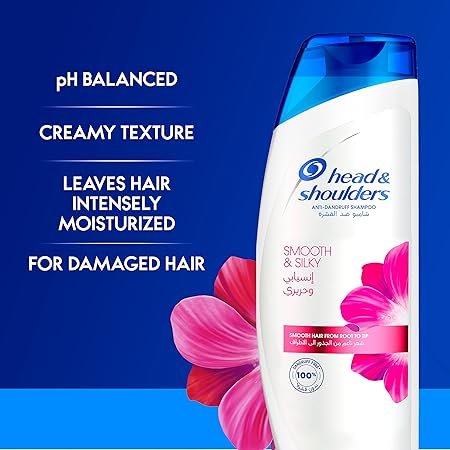 Head & Shoulders Smooth & Silky Anti-Dandruff Shampoo For Dry Frizzy Hair, 1000ml - Image 5