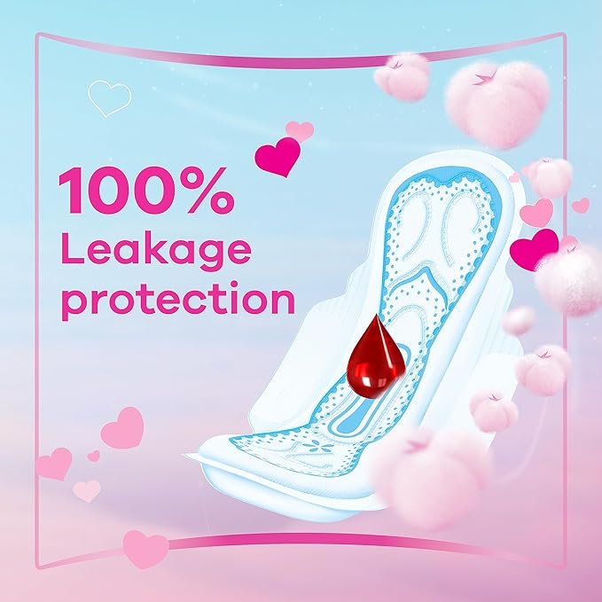 Always Cotton Skin Love Sanitary Pads, 60 Large Thick Pads - Image 3