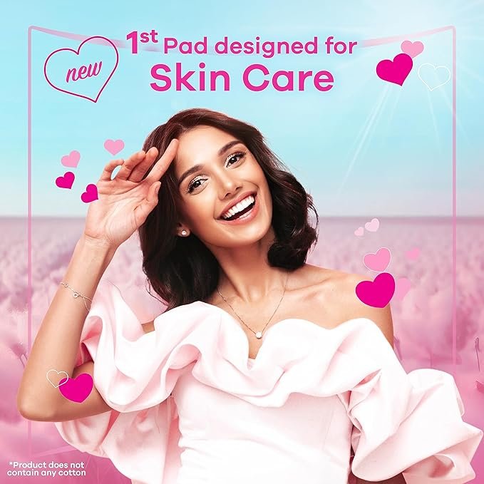 Always Cotton Skin Love Sanitary Pads, 60 Large Thick Pads - Image 2